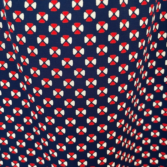 Vintage Pendleton, blouse, navy and red and white, size 12 - Picture 4 of 4